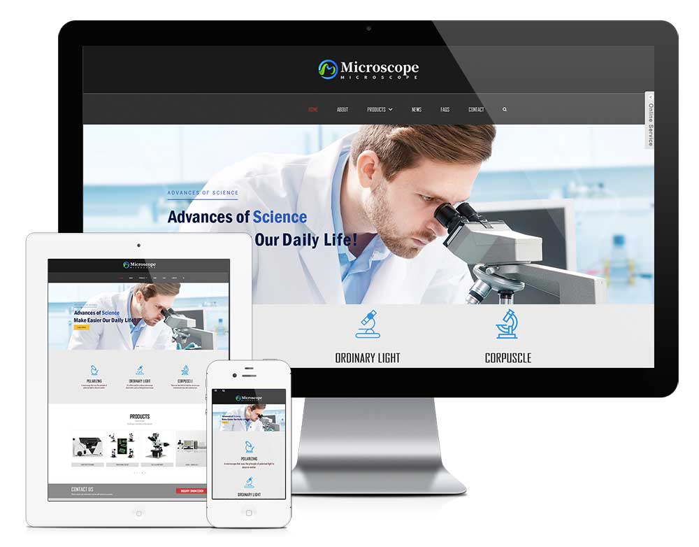 显微镜光学仪器外贸企业网站