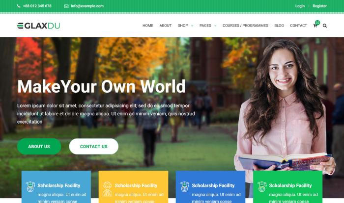 绿色教培电商多功能网站