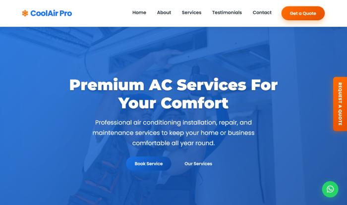 空调安装维修服务企业网站