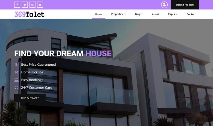 房地产租售服务展示平台网站