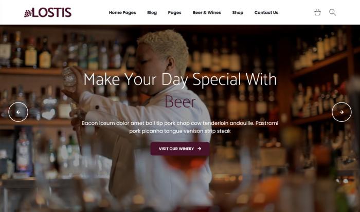 酒类网店销售商城网站